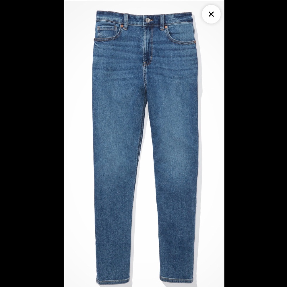AE stretch mom jeans 6 short